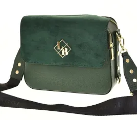 laura-biaggi-torebka-listonoszka-kuferek-zielony-grosek-mat-zamsz-js170