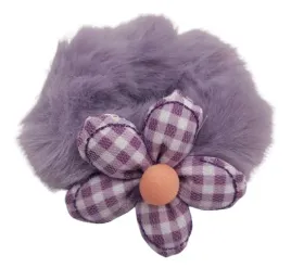 gumka-do-wlosow-dziewczeca-mocna-elastyczna-donut-futerko-kwiatek-fioletowa