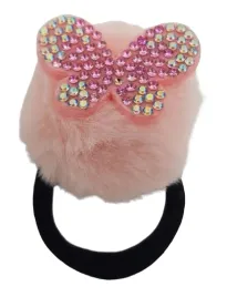 dziecieca-gumka-do-wlosow-pompon-z-motylkiem-krysztalki-jasny-roz