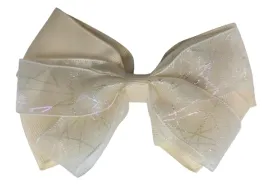 spinka-wsuwka-duza-kokarda-podwojna-pajeczyna-holo-bezowy-12cm