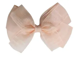 spinka-wsuwka-duza-kokarda-podwojna-kratka-holo-brzoskwiniowy-12cm