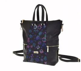 chiara-pojemny-shopper-plecak-2-w-1-czarny-groszek-kwiaty-m8008-plato