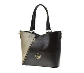 laura-biaggi-torebka-shopper-zamek-czarny-groszel-blysk-zloty-len-s18123