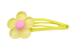 dziewczeca-spinka-zolty-kwiatek-z-rozowym-srodkiem-na-zatrzask-klik-6cm