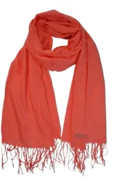 cashmere-cienki-modny-szalik-fredzle-jednokolorowy-czerwony-koral