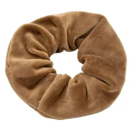 gumka-do-wlosow-scrunchies-welur-brazowy-13cm