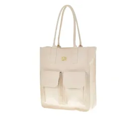 laura-biaggi-pojemna-torebka-shopper-dwie-kieszenie-jasny-bez-groszek-ab319