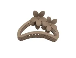 spinka-klamra-polokragla-plastikowa-dwa-kwiatki-matowa-brazowa-9cm
