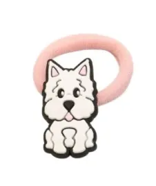 dziewczeca-gumka-do-wlosow-rozowa-piesek-bialy-3cm