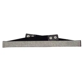 pasek-damski-guma-czarny-cyrkonie-srebrne-25cm