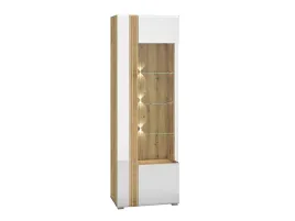 wysoka-witryna-stojaca-szafka-przeszklona-bialy-polysk-ryfle-mdf-prawa