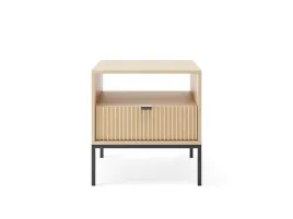 stolik-nocny-szafka-dab-nova-czarne-nogi-ryflowane-fronty