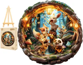 puzzle-drewniane-duze-275-elementow-w-drewnianym-pudelku-impreza-zwierzatek