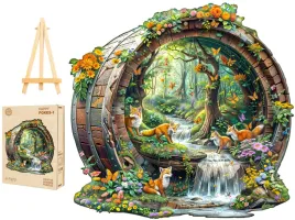 puzzle-drewniane-duze-255-elementow-w-drewnianym-pudelku-wesole-lisy