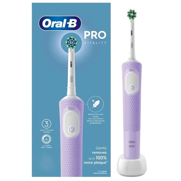 Oral-B Vitality Pro Szczoteczka Elektryczna do Zębów + Fioletowa Końcówka