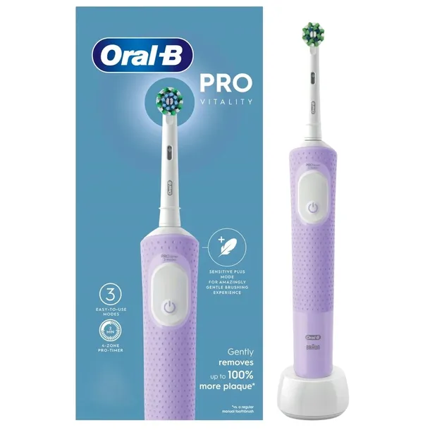 Oral-B Vitality Pro Szczoteczka Elektryczna do Zębów + Fioletowa Końcówka
