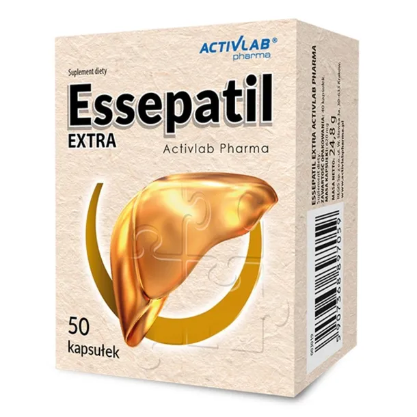 Essepatil Extra Activlab Fosfolipidy Sojowe 600 mg na Wątrobę 50 kapsułek