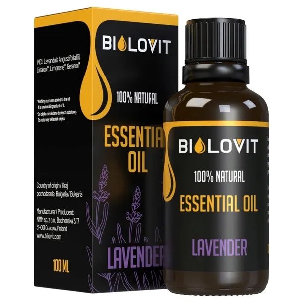 OLEJEK LAWENDOWY NATURALNY OLEJEK ETERYCZNY Z LAWENDY BEZ DODATKÓW 100 ml
