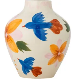 wazon-bloomingville-maricala-ptaki-kwiaty-kamionka-27-cm-dekoracyjny