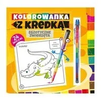 kolorowanka-z-kredka-egzotyczne-zwierzeta