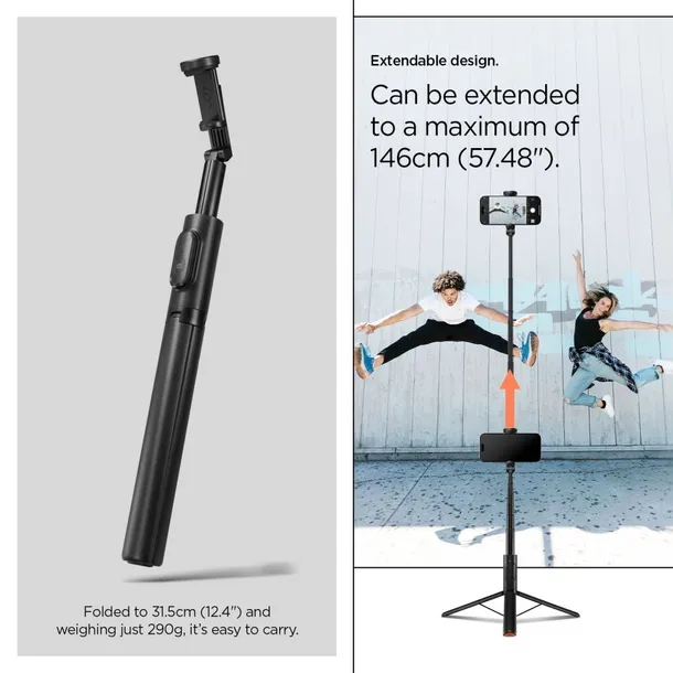 spigen-s541w-bluetooth-selfie-stick-tripod-black-stan-nowy