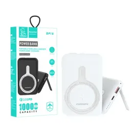 power-bank-denmen-bateria-awaryjna-10000mah-15w-biala-magsafe-dp18-usb-t