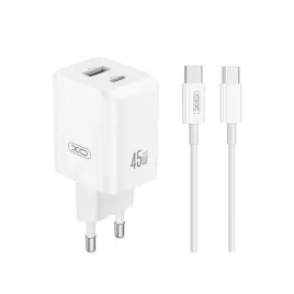 xo-lad-siec-ce36-pd-45w-1xusb-c-1xusb-biala-kabel-usb-c-usb-c