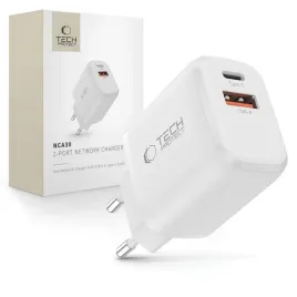 tech-protect-nca30-2-port-network-charger-pd-30w-qc3-0-white