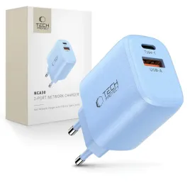 tech-protect-nca30-2-port-network-charger-pd-30w-qc3-0-baby-blue