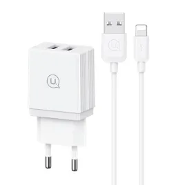 usams-lad-siec-2xusb-18w-kabellightning-usb-a-fast-charging-bialy-white