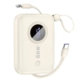powerbank-dudao-k14-10000mah-z-kablami-usb-c-lightning-bezowy