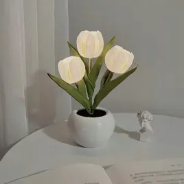 lampka-lampa-led-tulipan-biale-tulipany-w-doniczce-prezent-dzien-kobiet