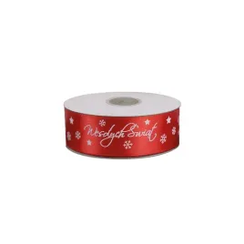 wstazka-satynowa-czerwona-wesolych-swiat-25mm-x-25yd-titanum