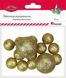 kulki-styropianowe-brokatowe-zlote-14-sztuk-mix-rozmiarow-titanum