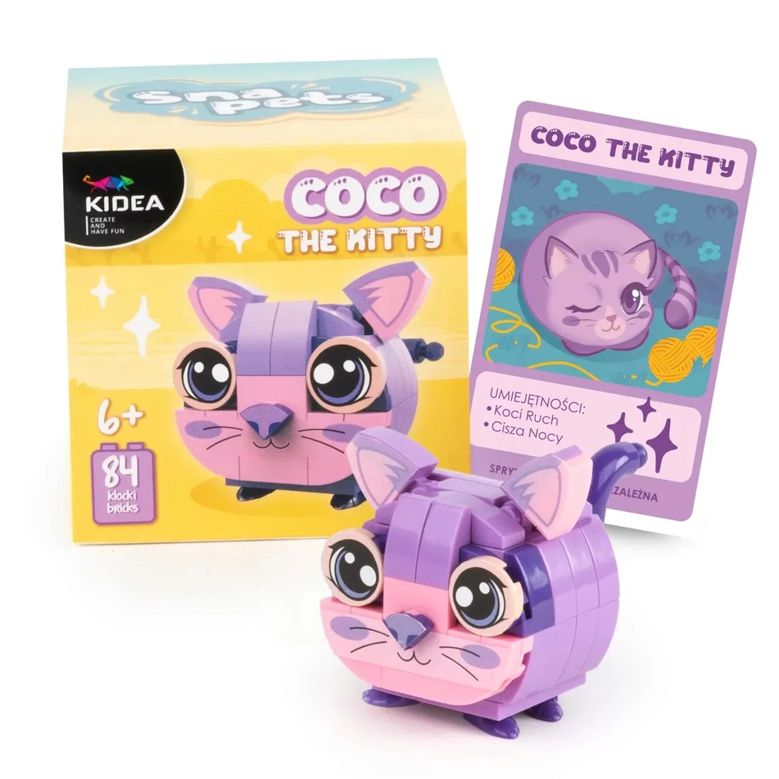klocki-snapets-kot-coco-fioletowy-kidea