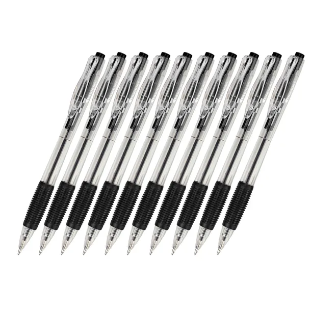 Zestaw Długopis automatyczny Grip Economy czarny 0,7mm Titanum - 10 sztuk
