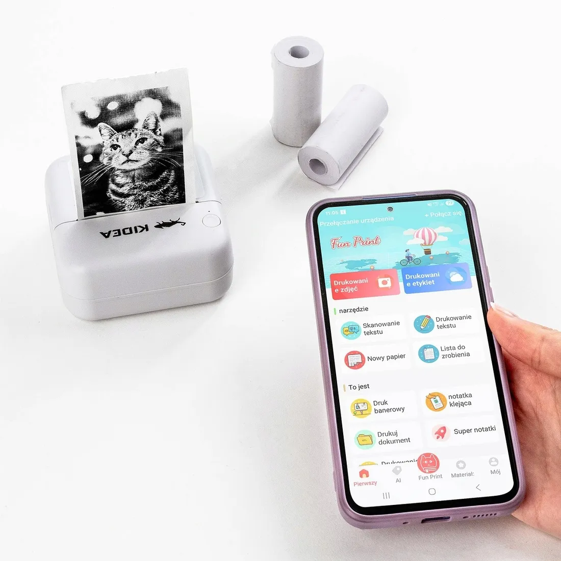drukarka-termiczna-mini-biala-kidea