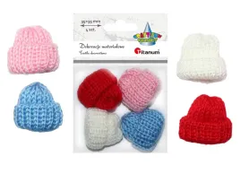 ozdoby-materialowe-3d-czapeczki-wloczkowe-4-szt-titanum