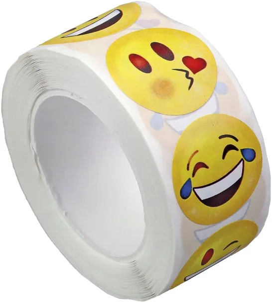 Naklejki na rolce Emotki 500 sztuk Titanum