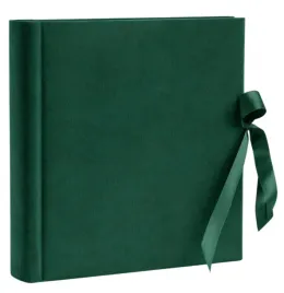 album-na-zdjecia-wklejane-100-czarnych-stron-welur-zielen-wiazany-szyty