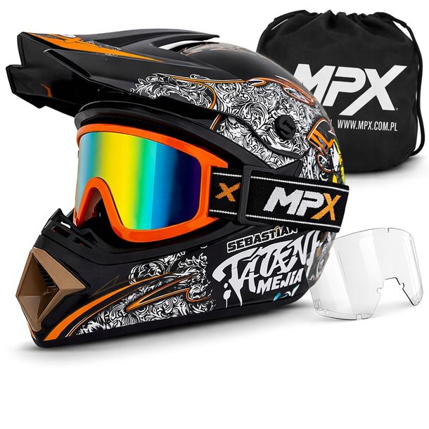 Kask Cross Gogle Quad ATV Enduro Hulajnoga Elektryczna BMX S 55-56cm