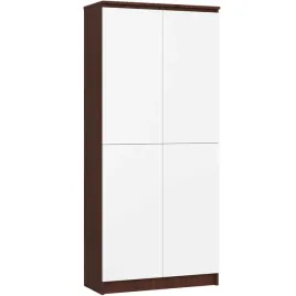 pojemny-regal-8-polek-2-drzwi-wenge-bialy-80-cm