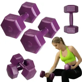 drfit-hantle-ciezarki-do-cwiczen-fitness-szesciokatne-zestaw-2x-3kg-fiolet