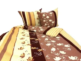 posciel-z-kory-160x200-lux-2647-brazowa-kwiaty