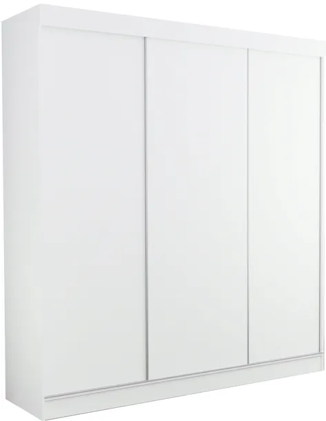 SZAFA PRZESUWNA GARDEROBA - 3D DENVER 150 CM BIAŁA PRZESUWNA DO POKOJU