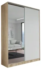 szafa-przesuwna-garderoba-2d-100x250-cm-sonoma-lustro-plyta-biala