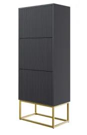 szafka-na-buty-veldio-z-frezowanym-frontem-50-cm-czarna-ze-zlotymi-nogami