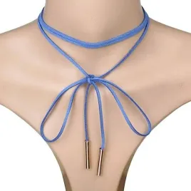 naszyjnik-choker-skorzany-wiazany-niebieski-zloton-n390n
