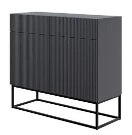 komoda-dwudrzwiowa-veldio-z-szufladami-100-cm-czarna-z-czarnymi-nogami