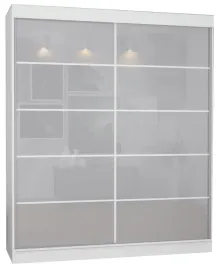 szafa-2d-180-cm-niska-biala-lacobel-szary